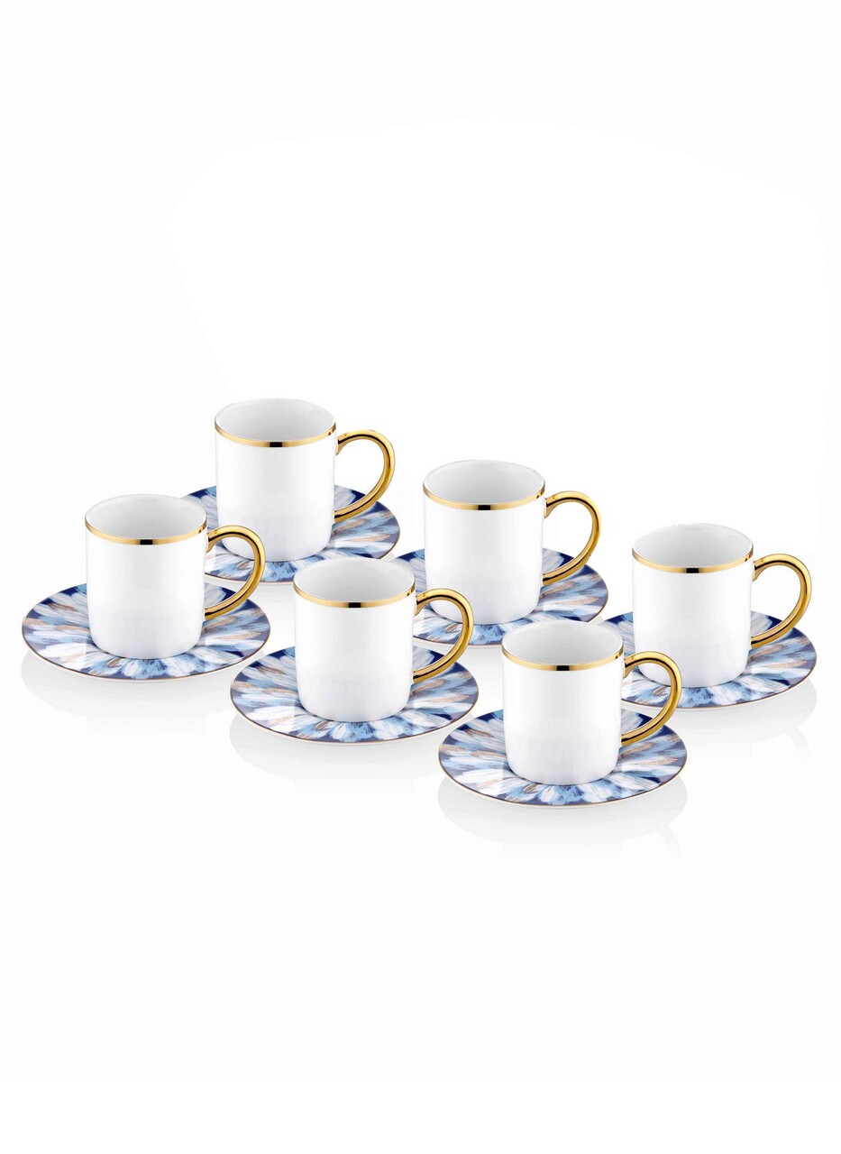 Set cesti de cafea, Mia, 742TMA7553, Sticla, Multicolor