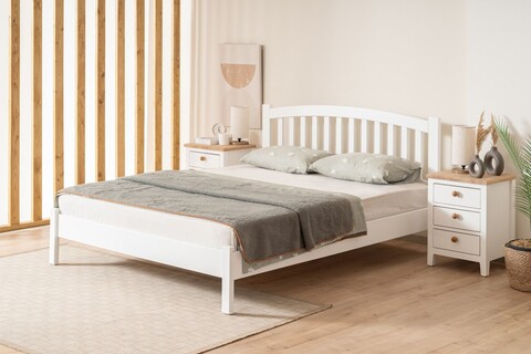 Pat de o persoană, Alfa Design, Nil Modern Country, Alb