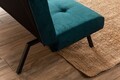Canapea extensibila cu 3 locuri, Futon, 859FTN2901, Metal , Verde petrol