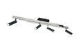 Plafoniera Zeno, TRIO, 133x8.5x15 cm, 5.5W, 12W, 4x SMD, 1x SMD, metal, argintiu lucios/negru