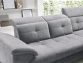 Coltar extensibil dreapta 5 locuri ELTAP, RT-04REL, Inferne, 297x210x107 cm, lemn/poliester, gri