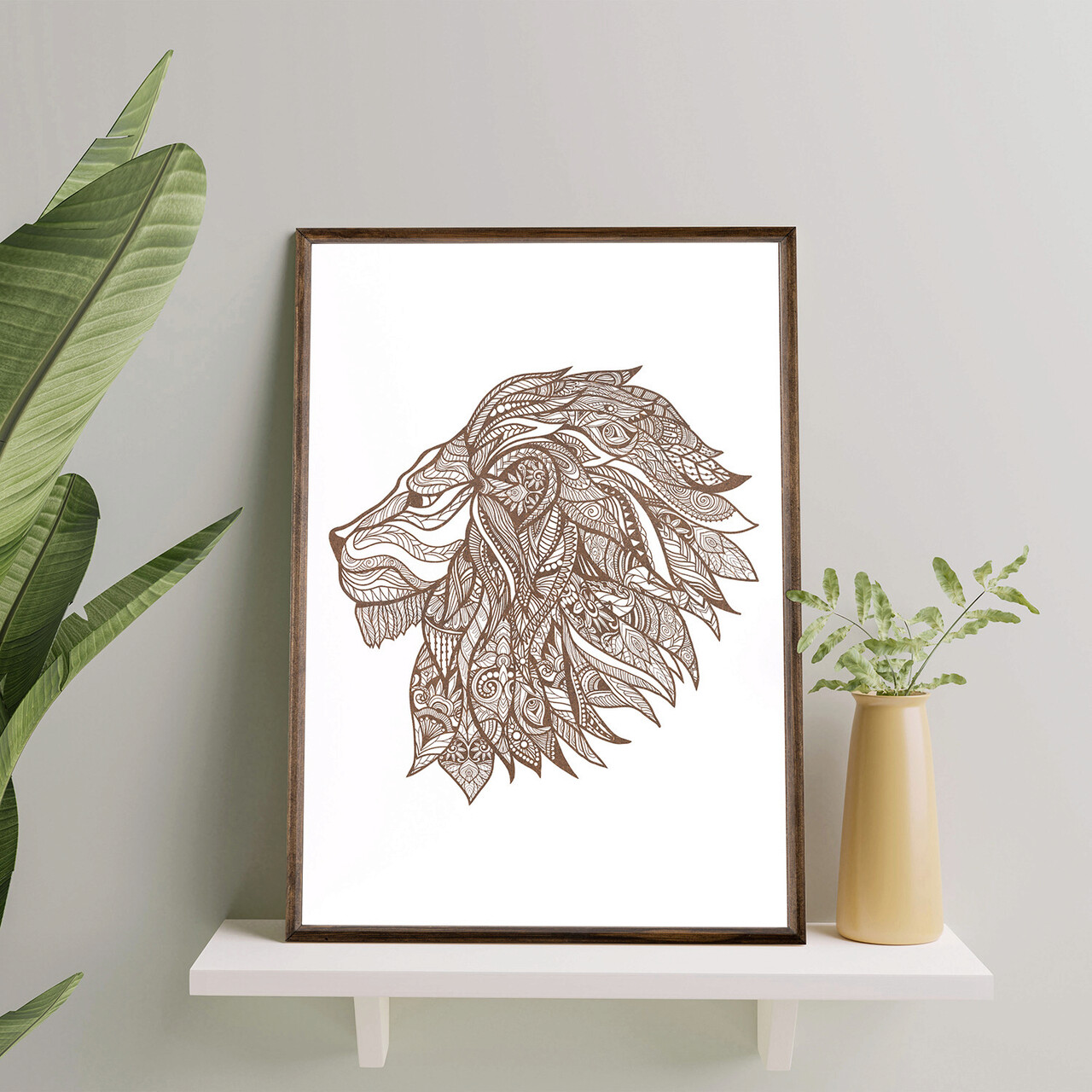 Tablou decorativ TD054 Lemn Desenat manual Natural