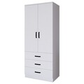 Dulap pentru haine, Miwood, Easy 1600-58, Alb mat