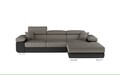 Coltar extensibil dreapta 4 locuri ELTAP, Armd-01, Armando, 289x203x85 cm, lemn/poliester, gri/negru