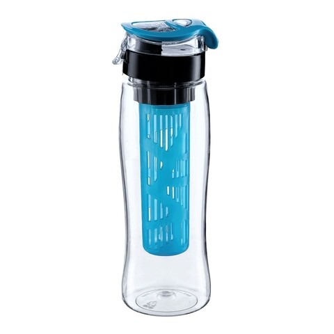 Sticla cu infuzor pentru fructe sau cuburi de gheata Fit, Ambition, 730 ml, plastic, albastru