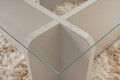 Masuta de cafea, Nordure, Flavio, 105x30x65 cm, Sticla temperata , Gri