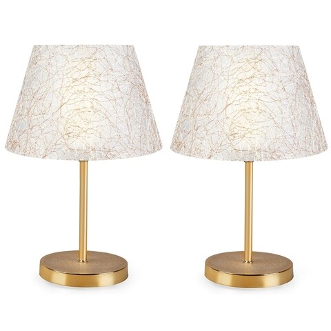 Lampa de masa 2 piese, ayd - 2334, insignio, 22 x 37 cm, 1 x e27, 60w, crem