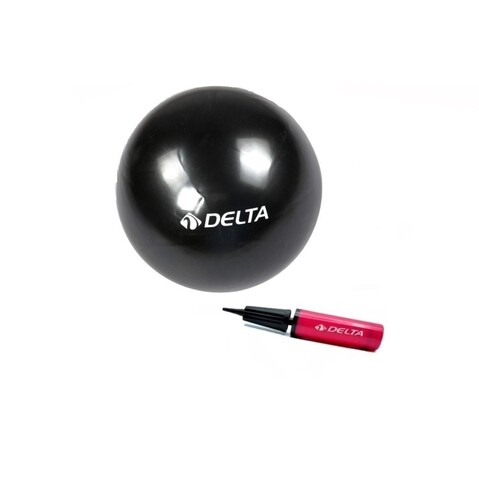 Set minge de pilates si pompa 267DLT1320, Delta, Ø20 cm, PVC, negru