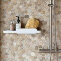 Suport accesorii dus + racleta, Brabantia, MindSet, 42.1x9x7.3 cm, aluminiu, alb