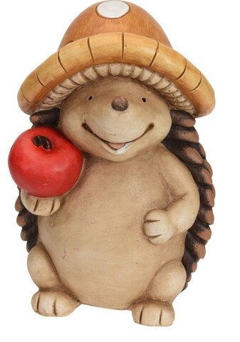 Decoratiune hedgehog w apple, 23x23x35 cm, oxidat de magneziu, multicolor