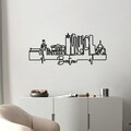 Decoratiune de perete, Boston, Metal, Grosime: 2 mm, Negru