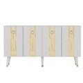 Consola, Olivia, Isil, 150x80x40 cm, PAL , Alb/Auriu