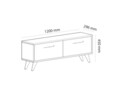 Comoda TV, Olivia, Melisa, 120x45x29.6 cm, PAL , Safir / Antracit