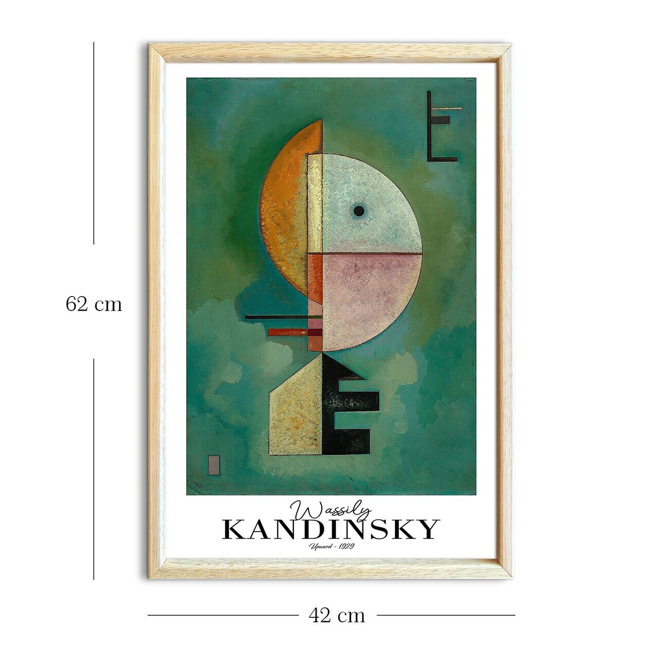 Tablou decorativ, 4262AHSKANDINSKY-024, Lemn masiv, Fundal: 100% MDF (Grosime: 2,7 mm), Multicolor - view 5