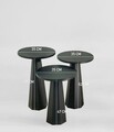 Set masute 2 piese, Rotexa, Lilyum (57 + 52 + 47), MDF , Negru