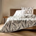 Lenjerie de pat pentru o persoana Camilla, Homla, 2 piese, 140x200 cm, microfibra din poliester, alb/negru
