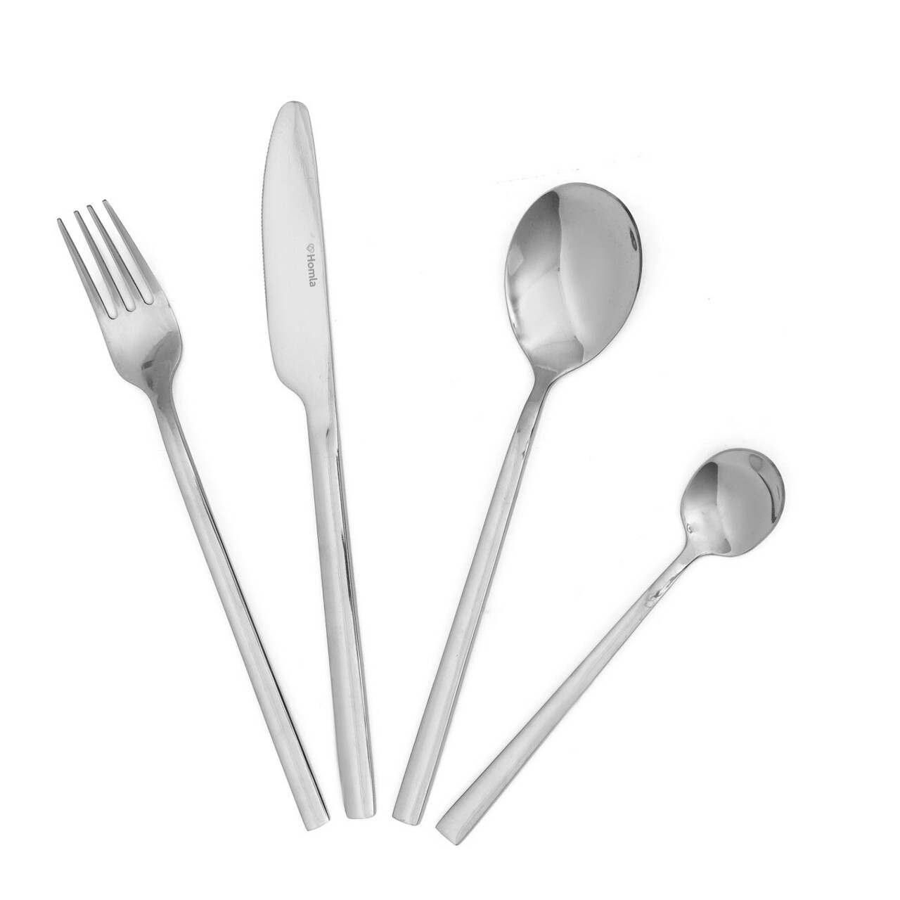 Set tacamuri 24 piese Aperi, Homla, inox tip 430, argintiu - 2 | YEO