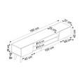 Comoda TV, Arnetti, Clark, 180x37x45 cm, PAL, Nuc / Bej