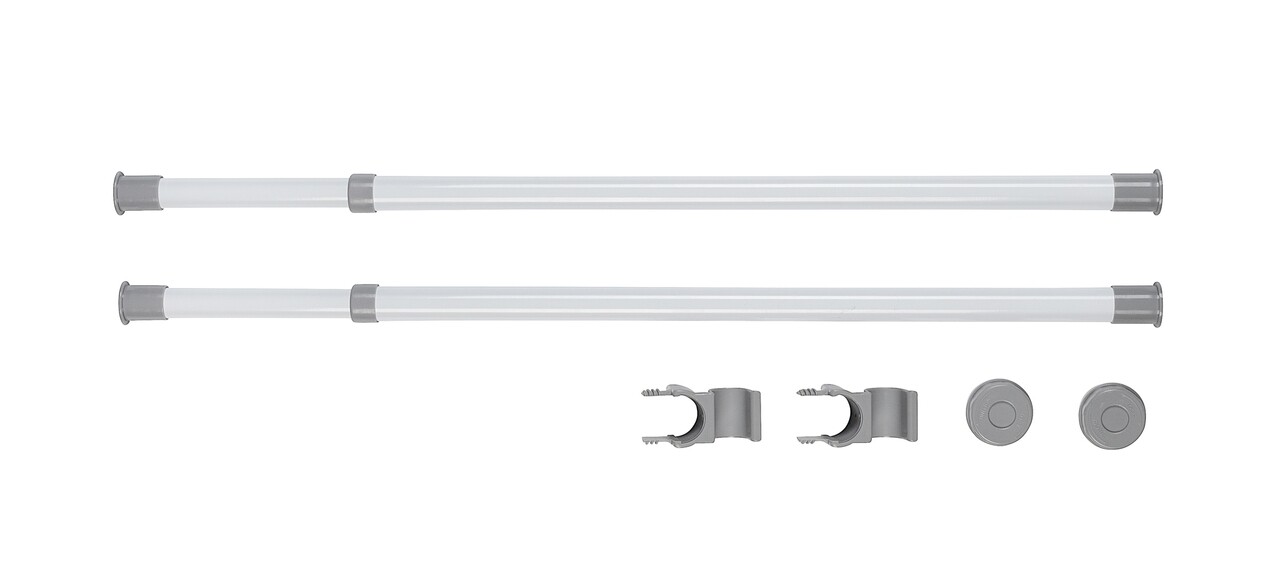 Set 2 bare extensibile pentru suport haine, Wenko Herkules Twin, 75-120 cm, otel/plastic - 1 | YEO