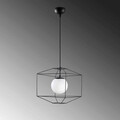Lustra, Fulgor, 942FLG2146, Metal, Alb/Negru