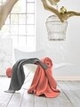 Patura, Biederlack, Young & Fancy Koralle, 150 x 200 cm, poliacrilic, portocaliu/gri