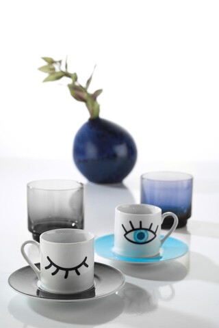Set de cafea kutahya porselen, ru04kt42011008, 4 piese, portelan