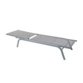 Sezlong rabatabil, DKD Home Decor, 191 x 58 x 98 cm, aluminiu/pvc, gri