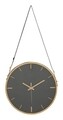 Ceas de perete Elegant, Mauro Ferretti, 34x6x71.5 cm, fier, negru
