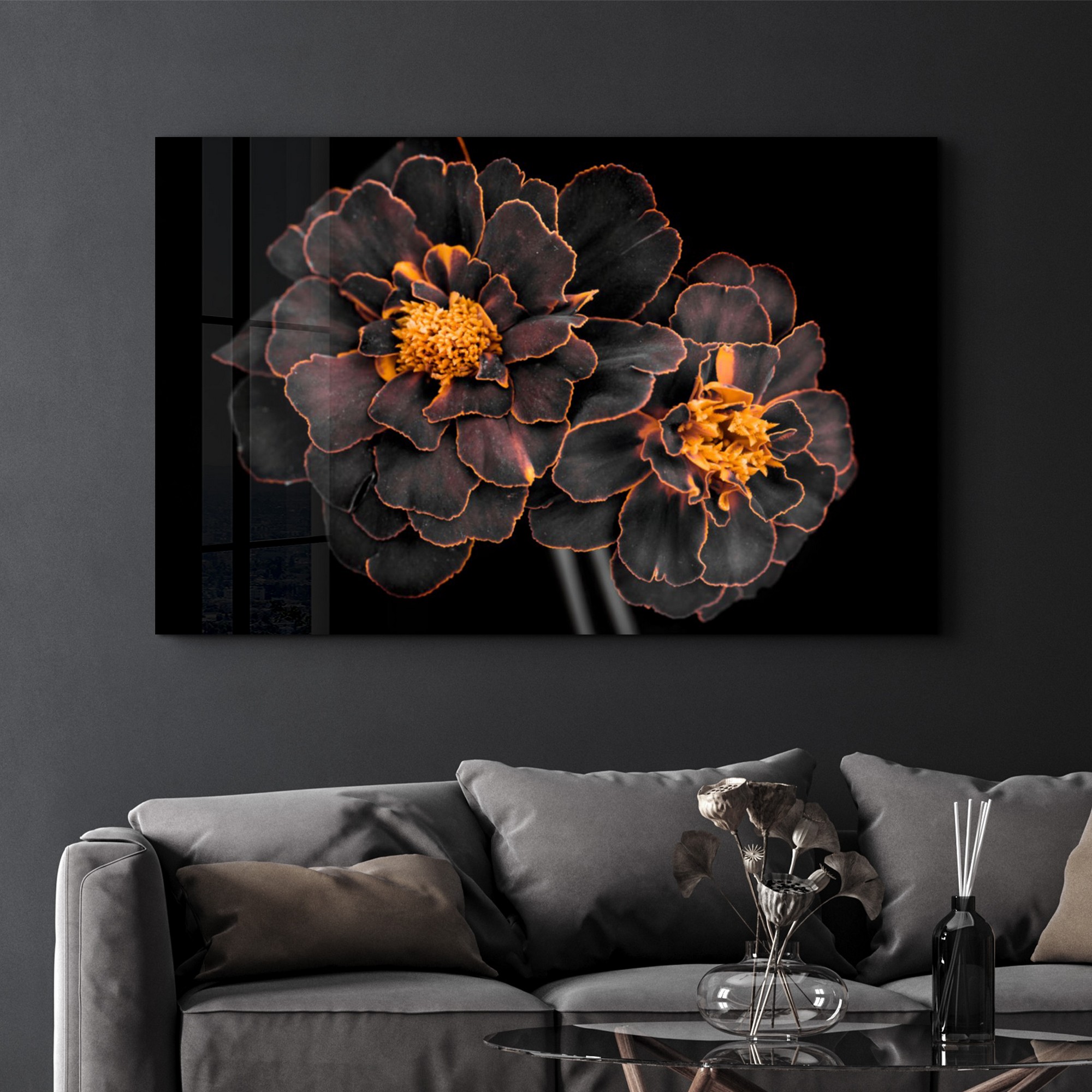 Tablou decorativ, OGLS-9012, Dimensiune: 35 x 55 cm, Multicolor