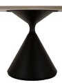 Masa dining Space, Mauro Ferretti, 180x90x73 cm, MDF/fier, crem/negru