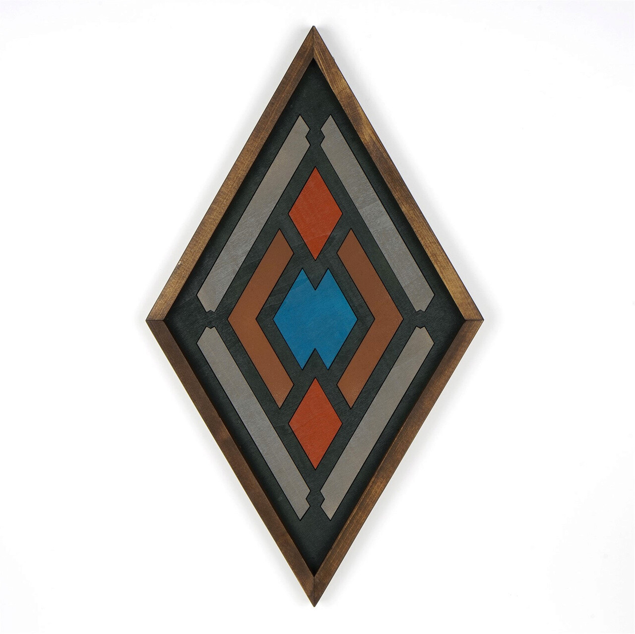 Decoratiune de perete, ART033, Lemn masiv, Dimensiune: 59 x 35 x 3 cm, Multicolor