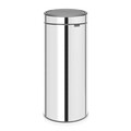 Cos de gunoi cu soft touch, Brabantia, Touch New, 30 L, 32x29.5x72 cm, otel, argintiu