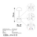 Lampa de masa, Fresno, 119FRS1426, Metal, Auriu