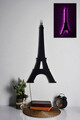 Decoratiune luminoasa LED, Eiffel Tower, MDF, 60 LED-uri, Roz