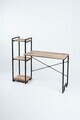 Birou, Hanah Home, Velora, 125x108x45 cm, Pin Atlantic / Negru