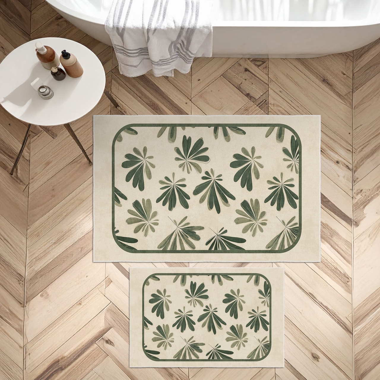 Set covorase de baie, L'essentiel Maison, Asr22, Bej