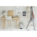 Cos de gunoi cu pedala, Brabantia, NewIcon Brilliant Steel, 12 L, 33.8x25.1x41.1 cm, otel, argintiu