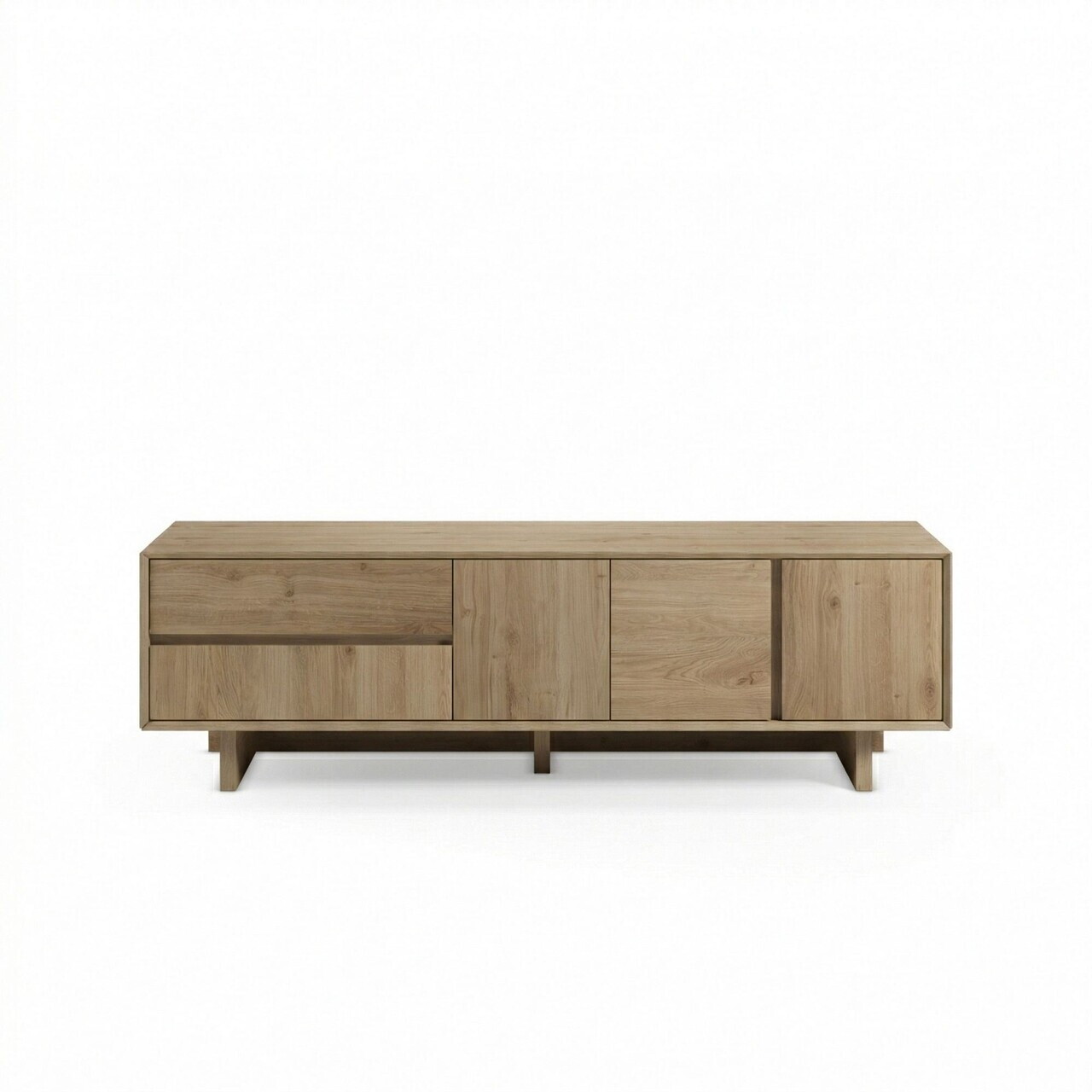 Comoda TV, Hanah Home, Carpi, 180x55x45 cm, PAL, Maro — imaginea 5