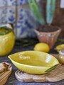 Bol, Bloomingville, Limone, 26x18x6 cm, 930 ml, ceramica, galben