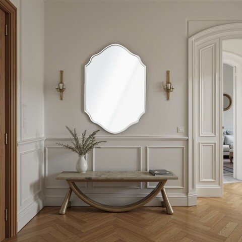Oglinda decorativa, Lumisfera, Starlit 30 x 45, Alb