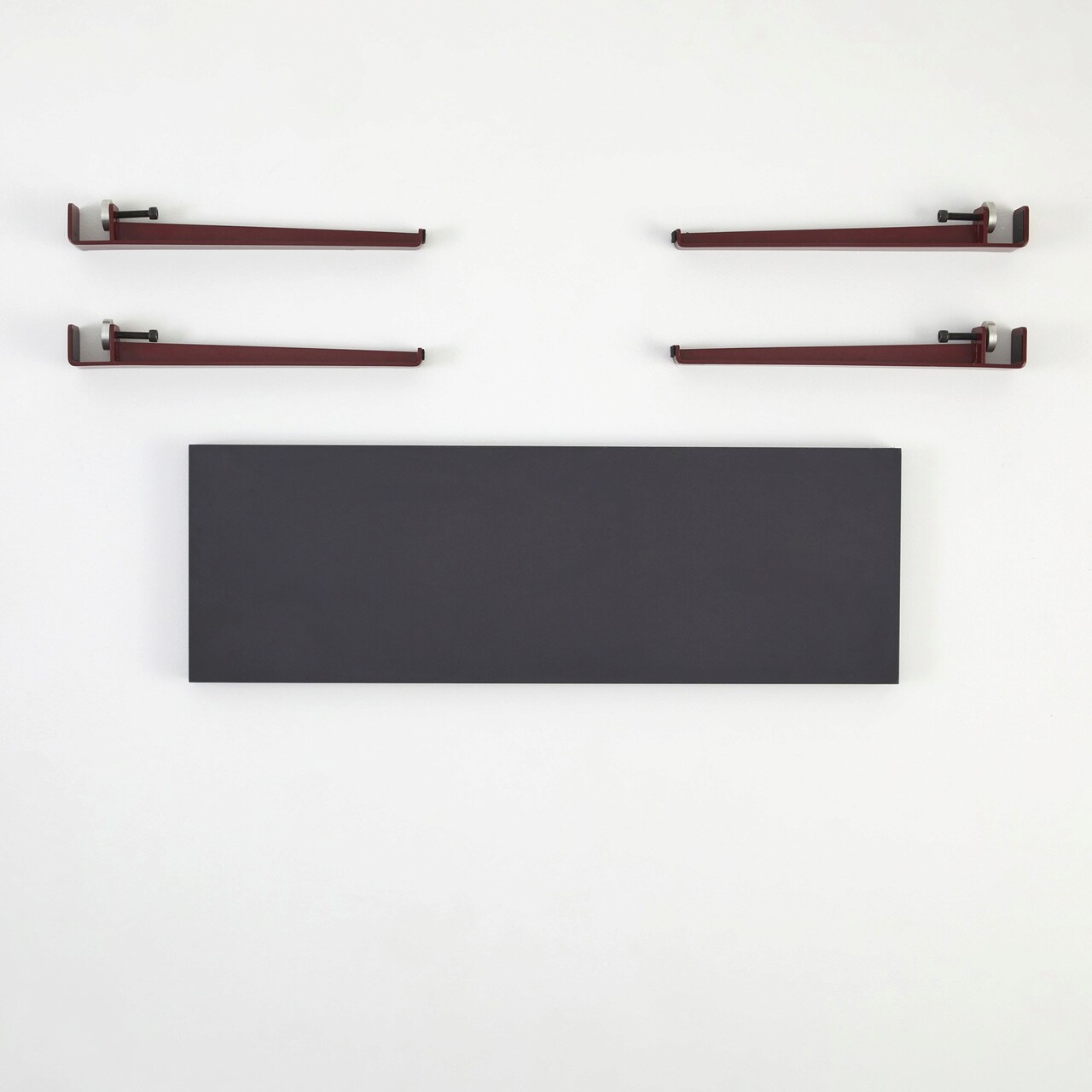 Banca, Logg, Khalkeus , 90x45x30 cm, Antracit / Roșu Claret - 2 | YEO