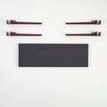 Banca, Logg, Khalkeus , 90x45x30 cm, Antracit / Roșu Claret