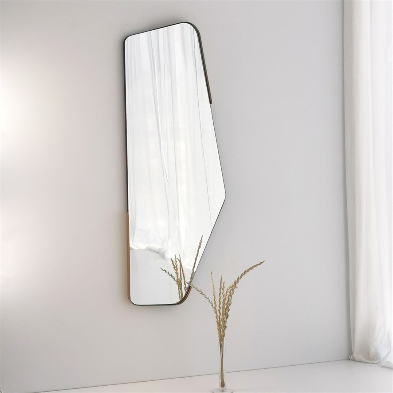 Oglinda decorativa, Neostill, Irregular, 60x120 cm, MDF , Negru - 2 | YEO