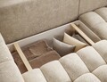 Coltar extensibil dreapta 4 locuri ELTAP, Bon-24, Bonett, 250x175x92 cm, lemn/poliester, bej inchis