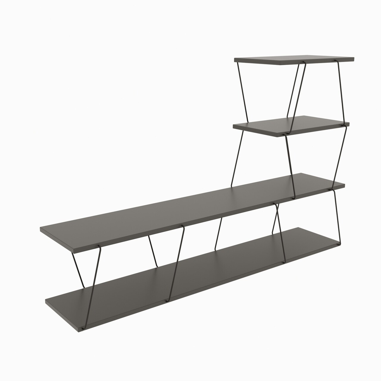 Comoda TV, Hanah Home, Ilgaz, 150x93x30 cm, Antracit - view 6