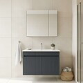 Set Dulap de Baie cu Chiuvetă și Oglindă (2 Piese), Hanah Home, Tivoli 85, Antracit mat