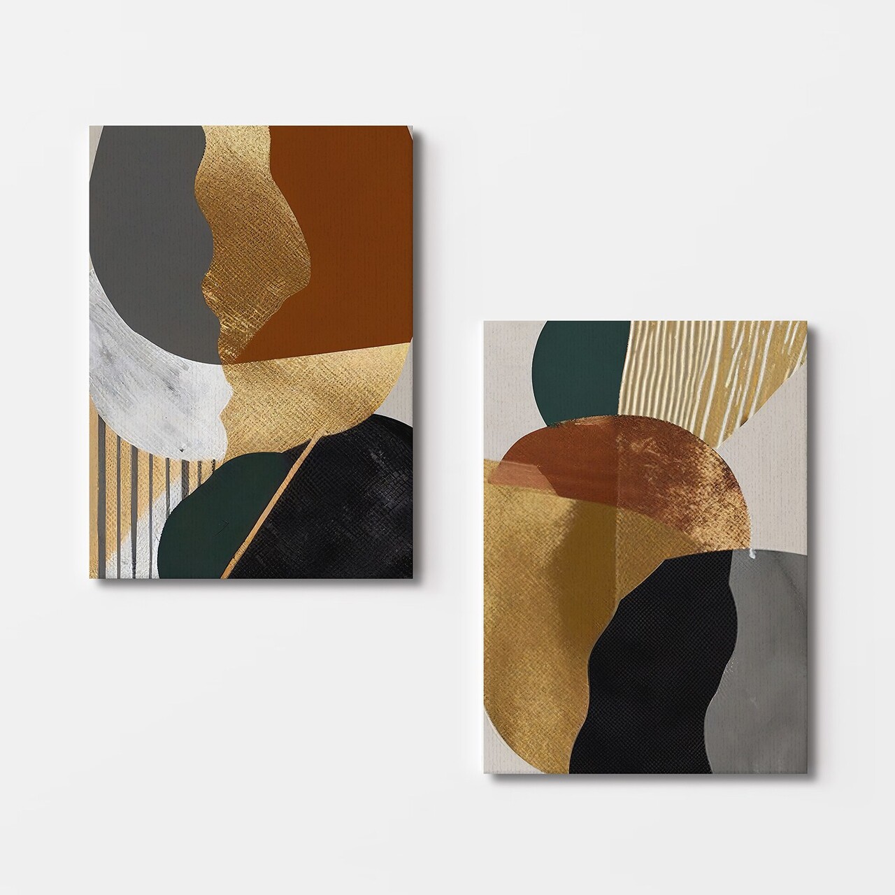 Set 2 tablouri decorative, 2KNV4385, Lemn, Multicolor - view 3