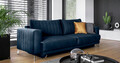 Canapea extensibila 4 locuri ELTAP, SO-ELI-40LO, Elise, 250x95x90 cm, lemn/poliester, albastru inchis