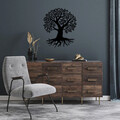 Decoratiune de perete, Monumental Tree 2, Metal, Dimensiune: 70 x 83 cm, Negru