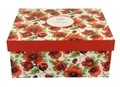 Set 2 cesti cu farfurioara, Duo, Lina, 280 ml, portelan, rosu